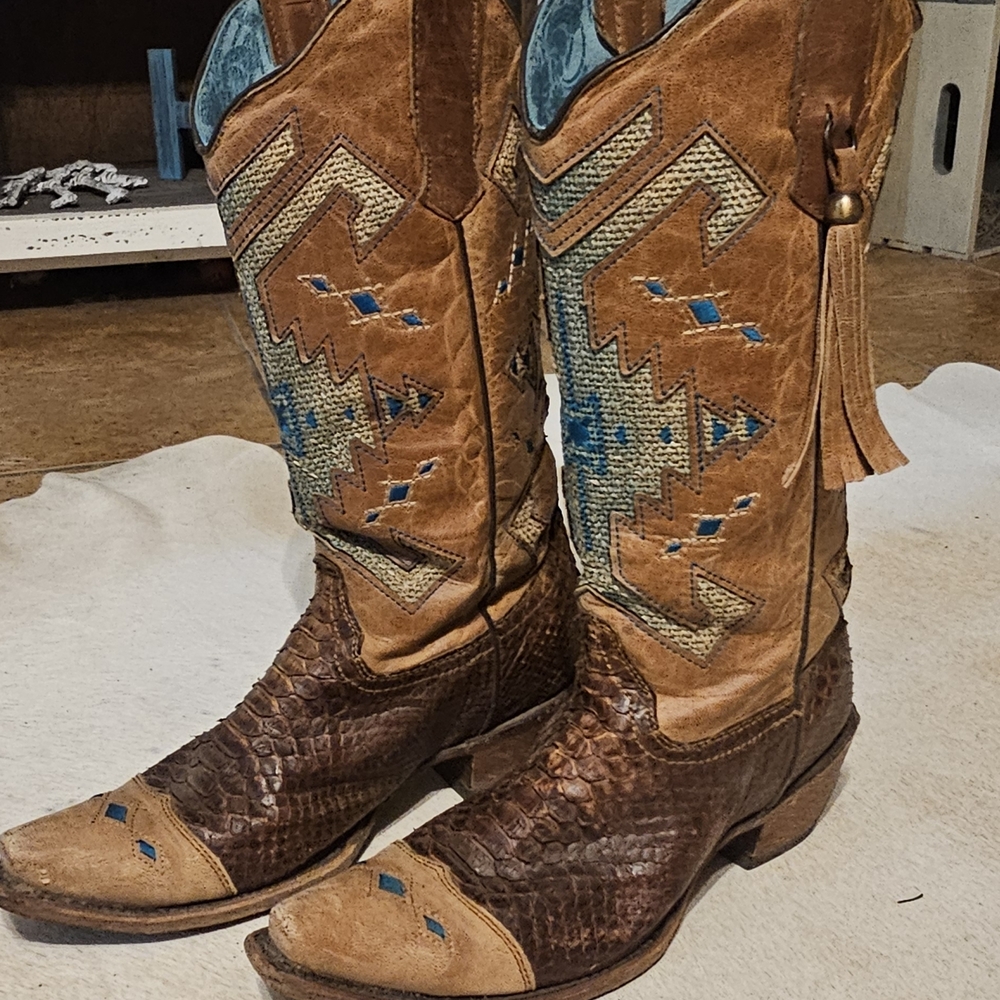 Corral Python Saddle Boots - image 3